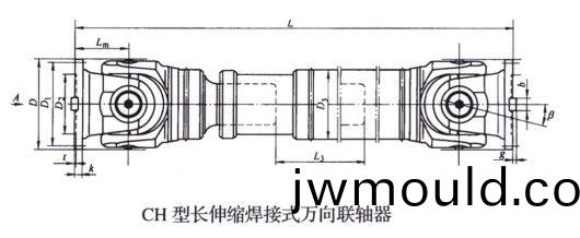 長(cháng)伸(shen)縮焊接式(shi)萬(wàn)向聯(lián)軸器
